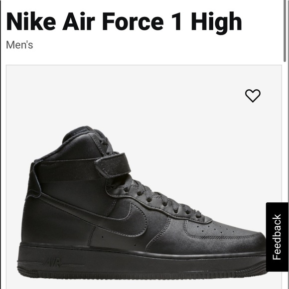 black high top air force 1s